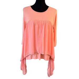 NEW KIM & CAMI Women's Layered Waterfall Top Size Medium